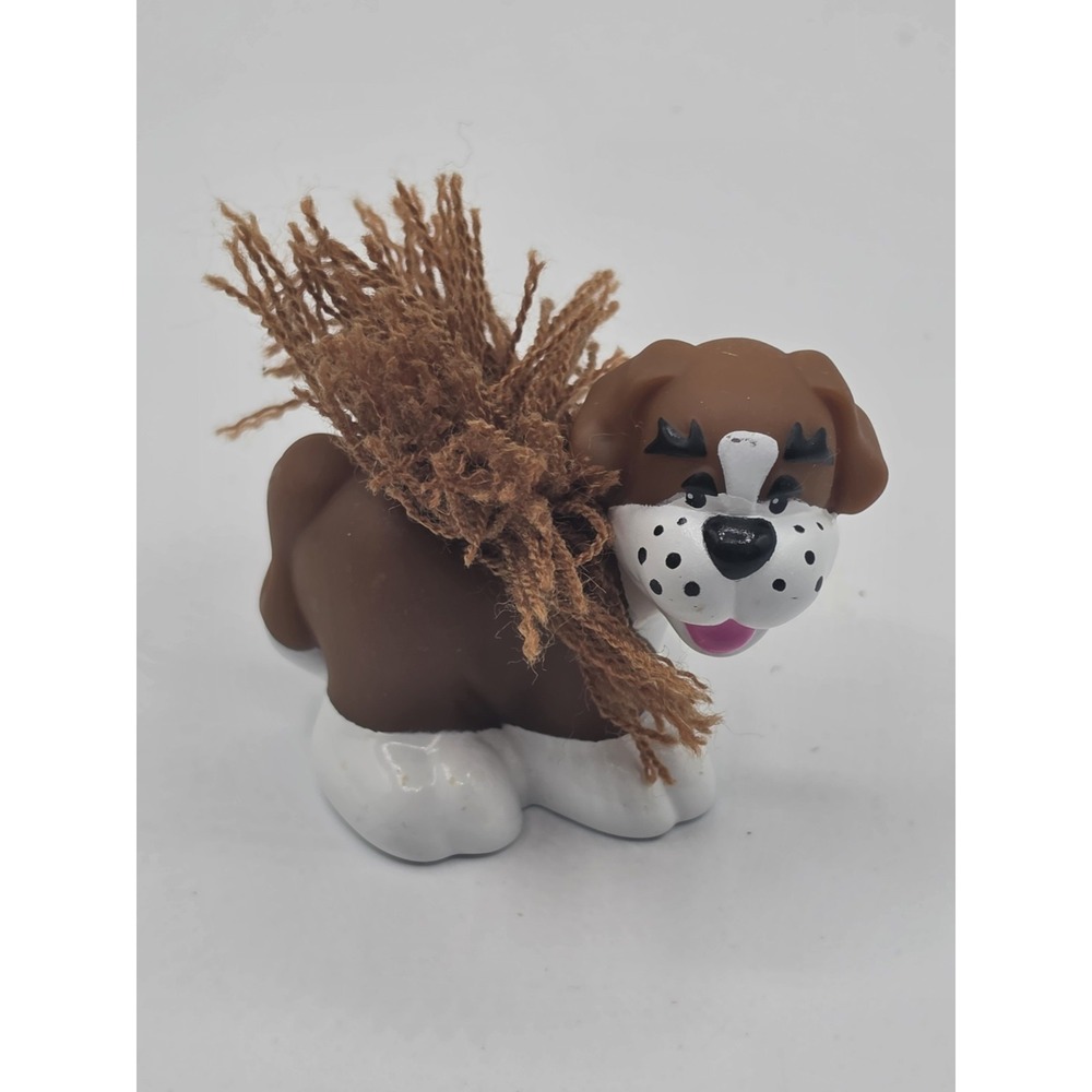 Fisher Price Little People Touch & Feel St. Bernard Puppy Dog Rare! Super Cute!